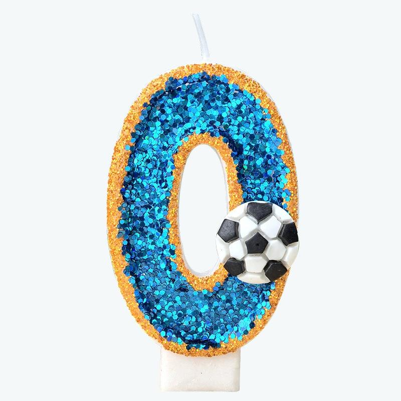 Vitality Football 0-9 Free Matching Combination Digital Candles Birthday Candles Are Perfect For High-End Baking Cake Decoration
