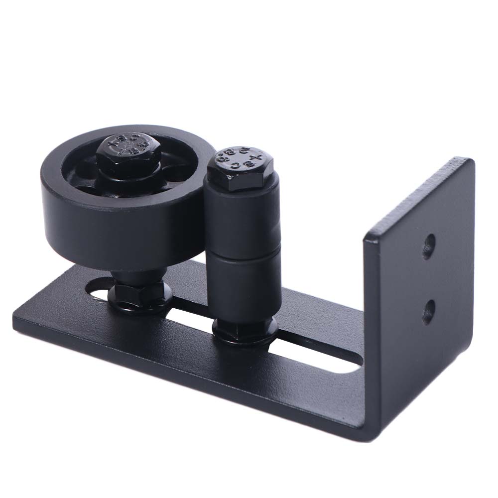 Black Finish Barn Door Floor Guide Carbon Steel Sliding Door Hardware Stay Roller American Style