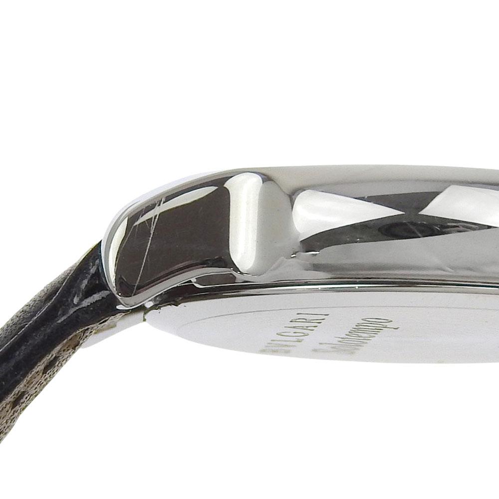 BVLGARI Solo tempo Watches ST29S whiteDial Stainless Steel/leather Quartz Analog display Women Used