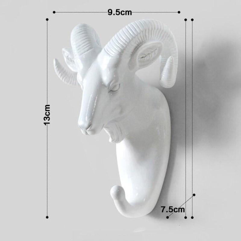 Wall Hanging Hook Vintage Deer Head Animal for Hanging Clothes Hat Scarf Key Deer Horns Hanger Rack Wall Decoration
