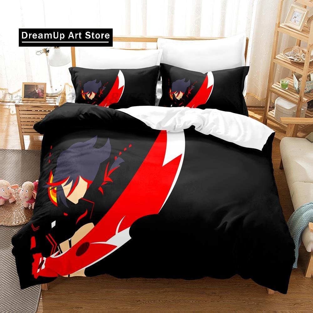 Fashion 3D Print Cartoons KILL La KILL Bedding Set Single Twin Full Queen King Size Bed Set Adult Kid Bedroom Duvet Cover Sets