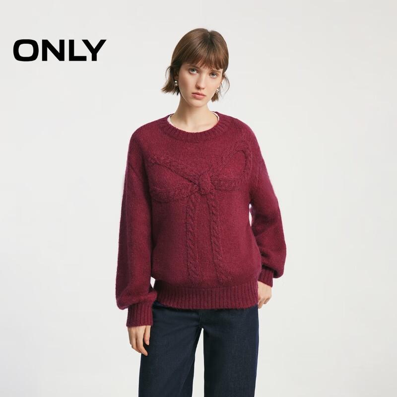 ТОЛЬКО Женский свитер из текстурированного трикотажа с бантом M