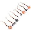 8 Pieces Halloween Farmhouse Bead Garland Wooden Pumpkin Wall Hanging Garland Ornaments for Hallowee