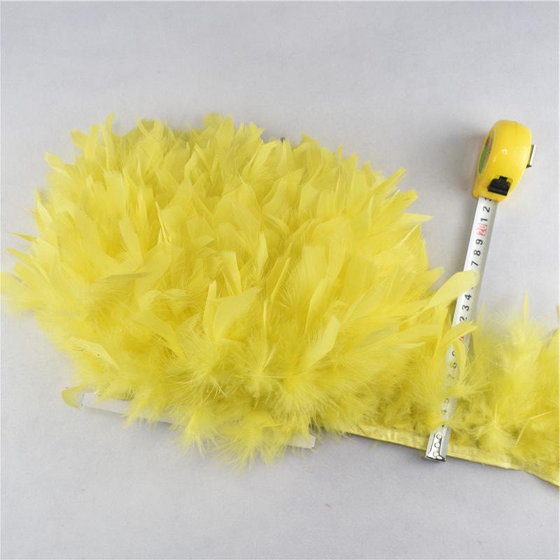 10Meters/Lot Turkey Feather Fringe Trim 4-6Inch Marabou Feathers Trimming Skirt Dress Trims Ribbon Feathers For Crafts