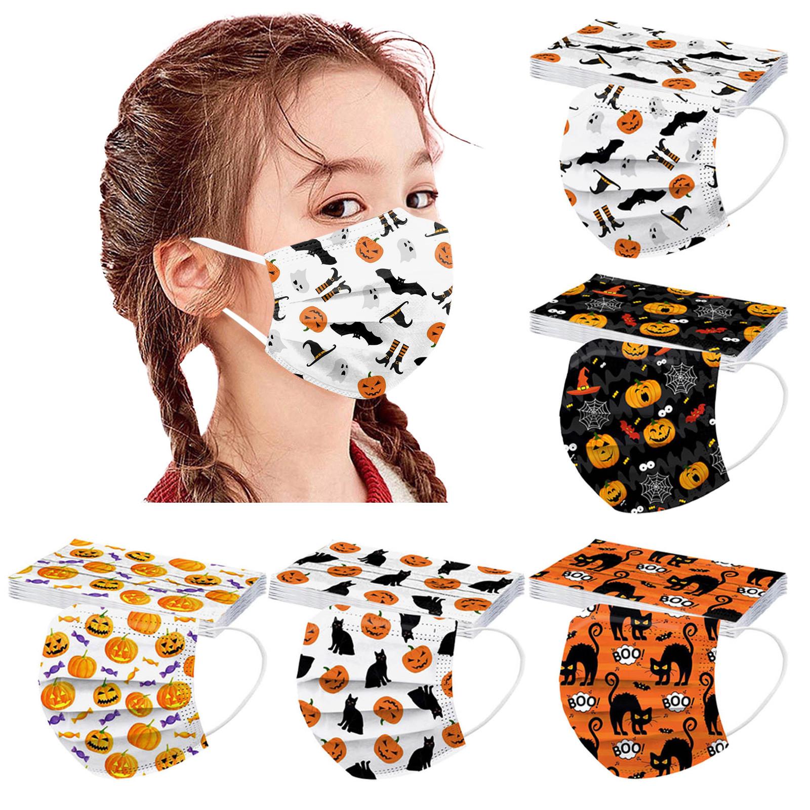 

Одноразовая трехслойная маска для лица с носовым фиксатором 50 шт. Хэллоуин One Size
