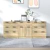 3115798 vidaXL Buffets 3 Pcs Sonoma Oak Engineered Wood