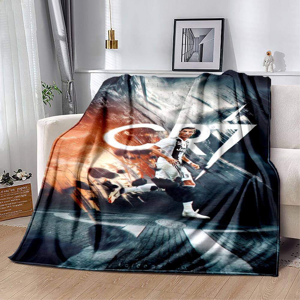 Cristiano Ronaldo Blanket Ultrasoft Perfect For Sofa Office Chair Bedding For All Seasons Digital Print Ideal Gift For Birthday Valentine'S Day
