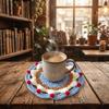 Handmade Cream Cake Crochet Coaster Knitted Trivet Mats Creative Coffee Cup Mat  Office