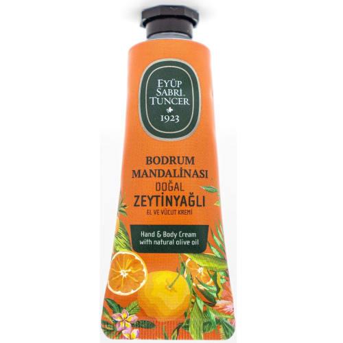 

Eyup Sabri Tuncer Olive Oil Hand Cream with Bodrum Mandarin and Shea Butter, 50mL, Highly Moisturizing, Treats Irritated Skin, Smooth Application, Can