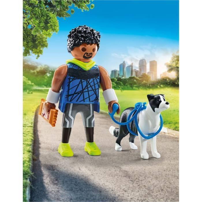 PLAYMOBIL 71740 Sporty Man with Border Collie, My Life, 7 Pieces, From 4 Years