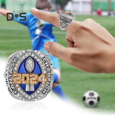 Puchar Mistrza Ligi Fantasy Football Championship Ring 2024 z drewnianym pudełkiem dla zwycięzcy