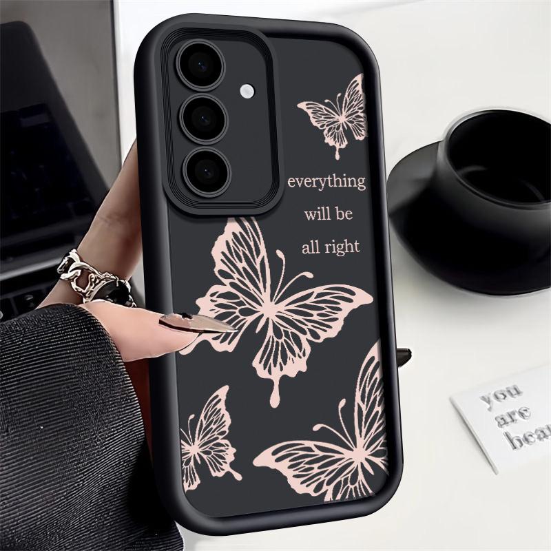 Butterfly Colorful shell For Samsung S25 S24 S23 S22 Ultra S23 S21 S20 FE A14 A34 A15 A34 A35 A52 A53 A54 5G A55 Shockproof Silicone Soft Case Cover