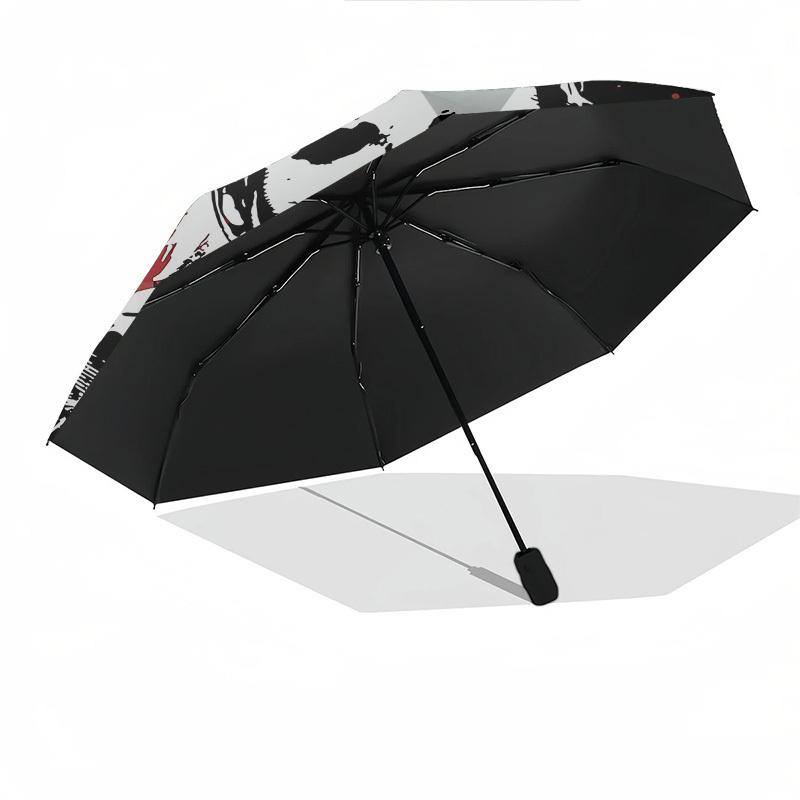 1pc Michael Myers I Came Back Home Automatic Open Close Umbrella with 8-Rib Windproof Canopy Compact Portable Travel Umbrella10293