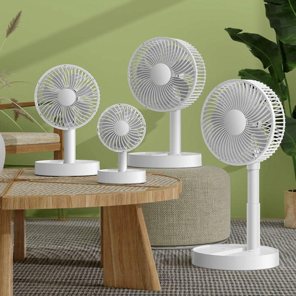 Strong Wind USB Desk Fan 4 Speed Adjustable Portable Rechargeable Fan  Home Office