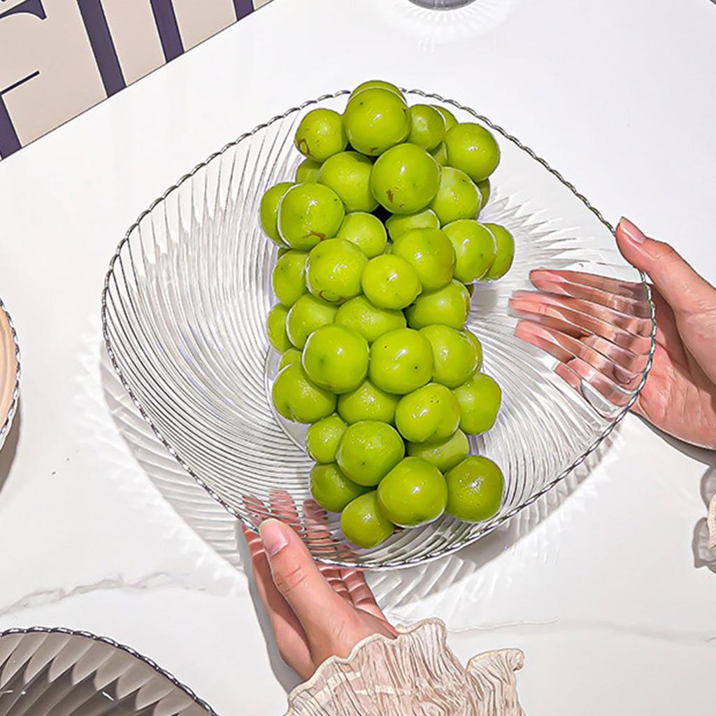 Counter Fruit Bowl Transparent Large Capacity Countertop Snack Bowl Serving Bowl for Household