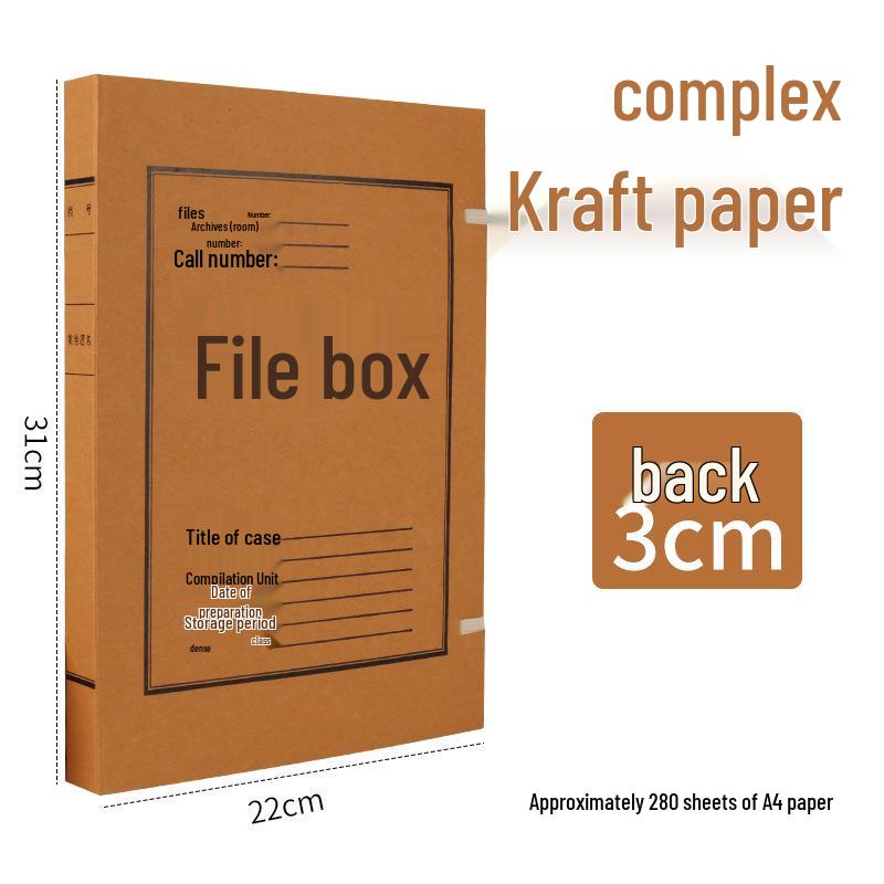 Säurefreie Kraftpapier Archivbox für A4-Dateien
