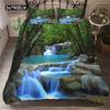 Sada povlaků na přikrývku Vodopád Přírodní scenérie Povlak na přikrývku Povlak na polštář Krajina Les Vodopád Queen Size Polyester Povlečení