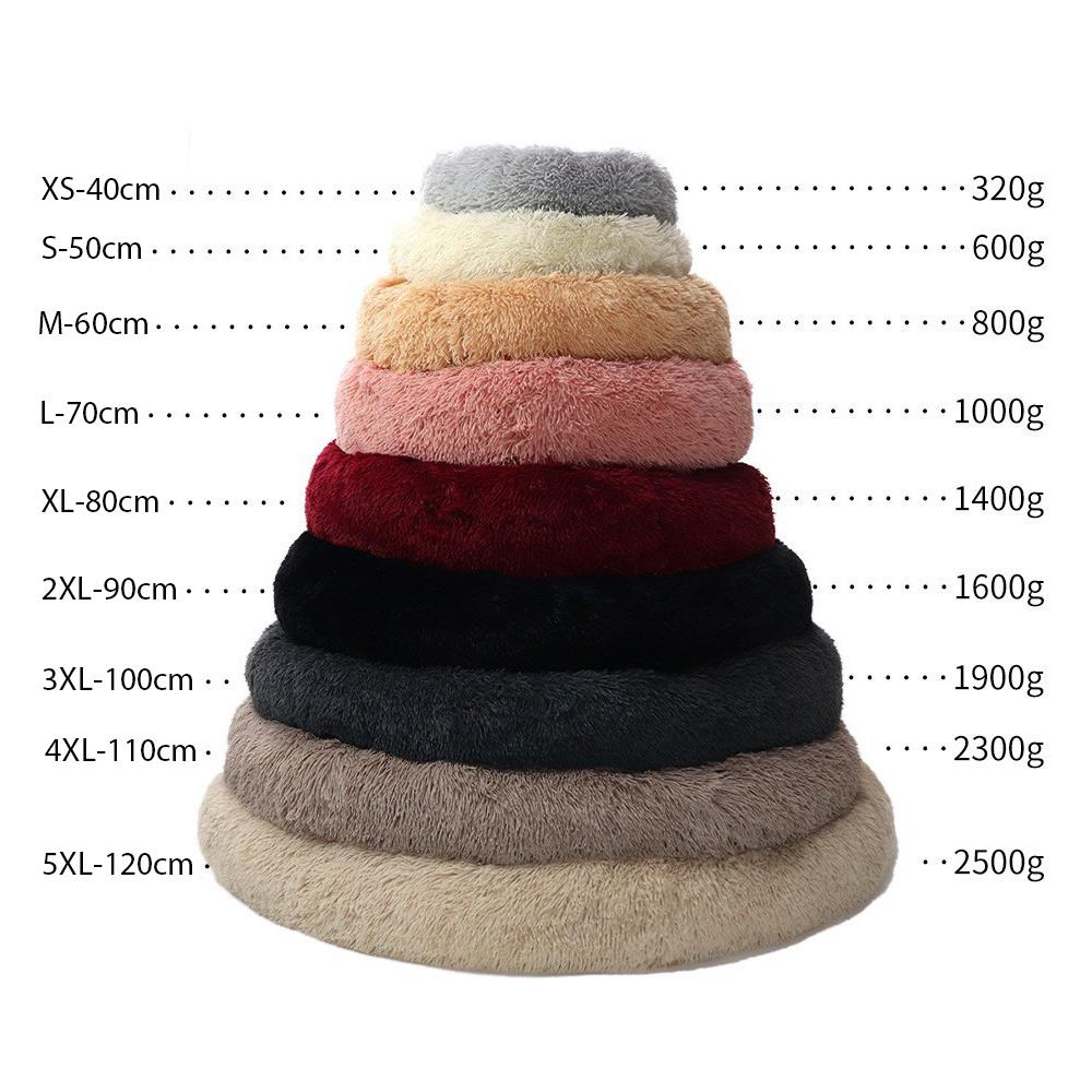 40CM Round Cat Beds House Soft Long Plush Pet Dog Bed for Dogs Basket Pet Products Cushion Cat Bed Cat Mat Animals Sleeping Sofa