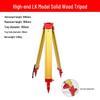 Reinforced Wooden Aluminum Tripod: Anti-Fall Solid Wood Theodolite Stand