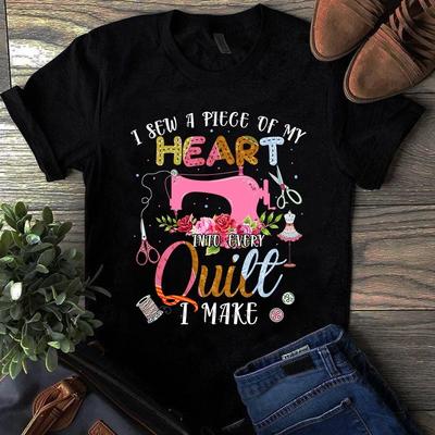 Ich nähe ein Stück meines Herzens in jede Decke, die ich mache Herren- und Damen-T-Shirts