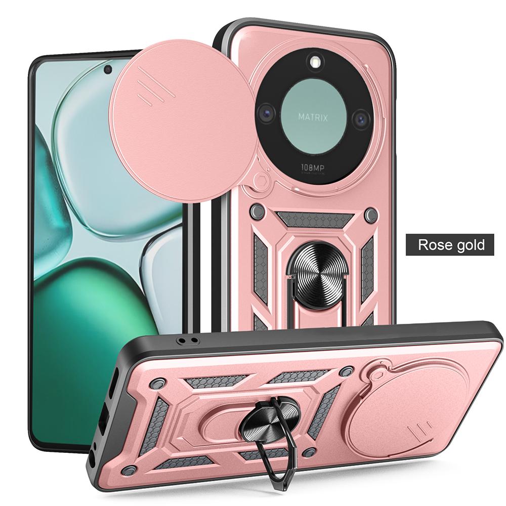 Armor Holder Funda for Honor X9C Smart 5G Case Slide Camera Protection Ring Stand Shockproof Back Cover Capa Funda