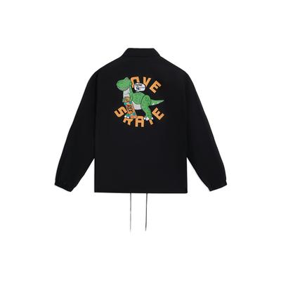 Li Ning X Disney Skateboard Series Logo Buchstaben Print Tiermuster Polo Knopfjacke Herrenjacken Schwarz AFDS459-3