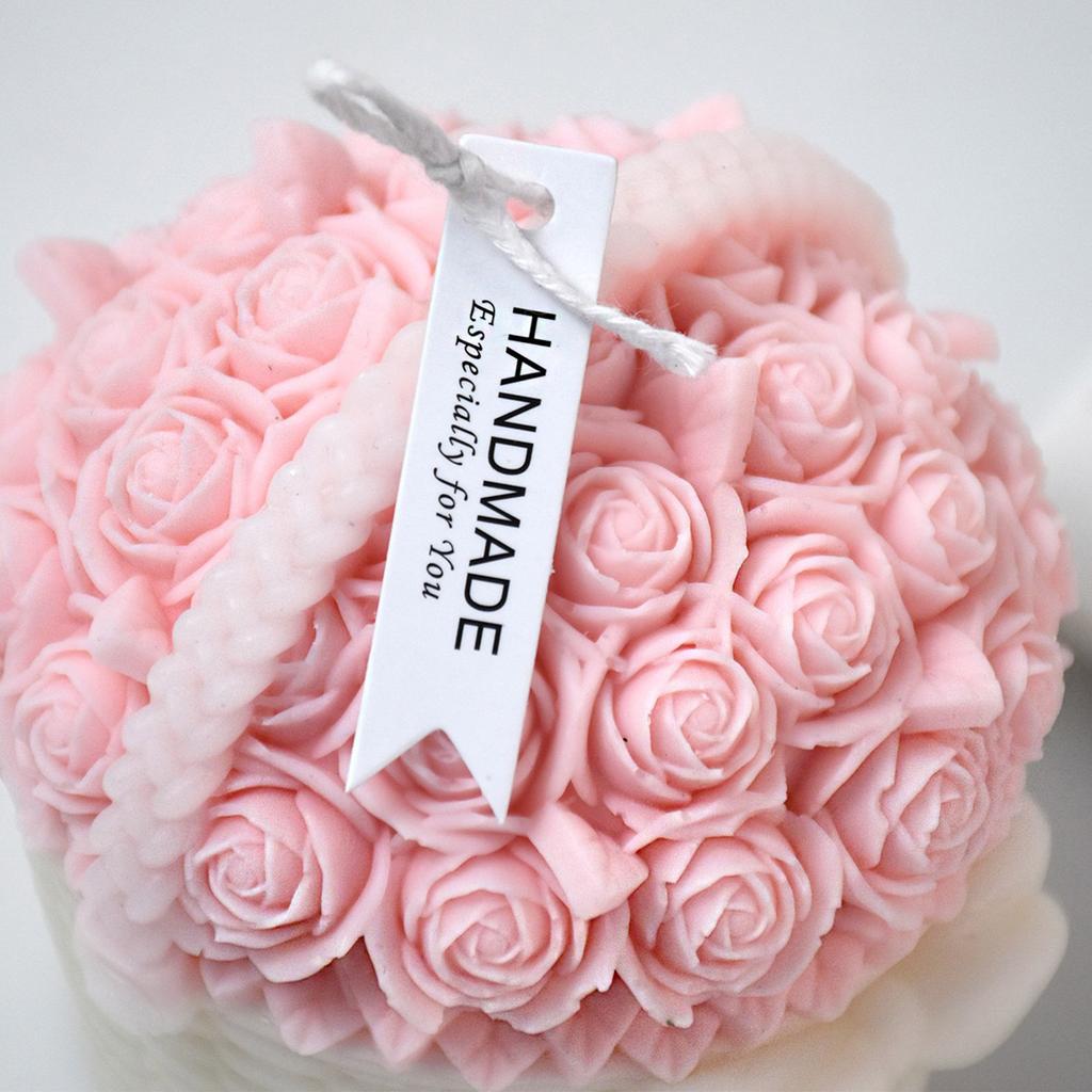 3D Flower Basket Candle Mold Silicone Mould for Unique Handmade Crafts Epoxy Resin Wedding Decoration Making Mold