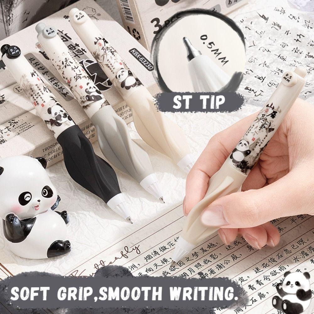 3PCS Quick Drying Neutral Pen 0.5mm Black Ink Writing Tool Office Signature Pen  Students