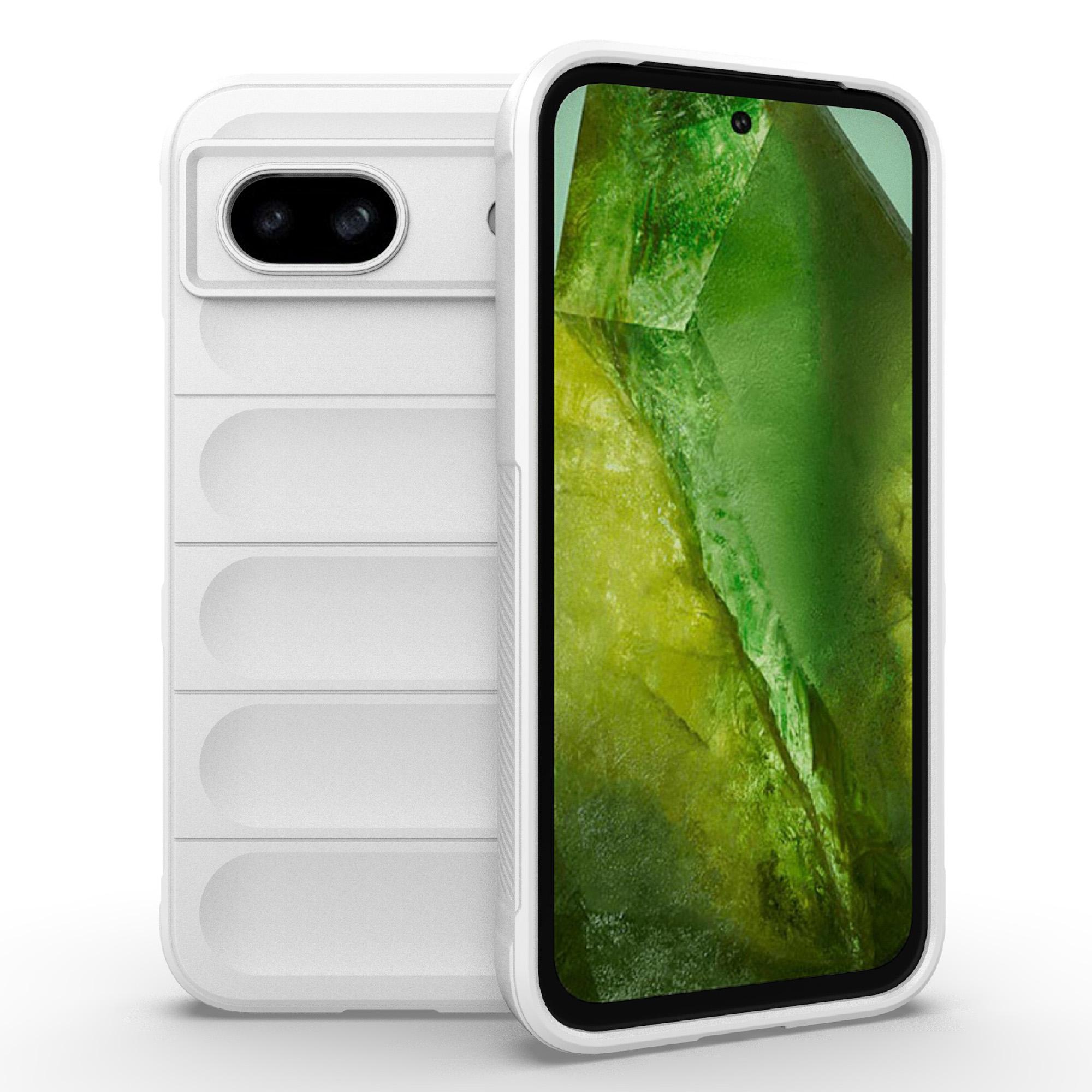 

For Google Pixel 8a Case Anti-Drop Mobile Phone TPU Back Cover White