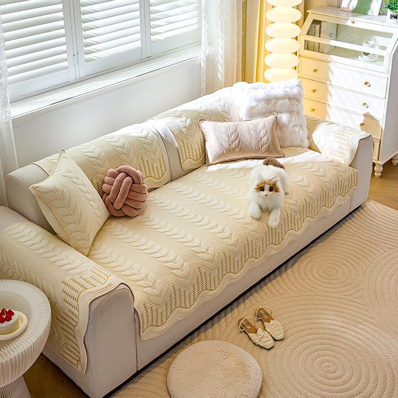 Ganzjahres-Rutschfeste Waschbare Baumwoll-Sofakissenhülle 2026