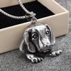 European Retro Stainless Steel Unisex Dog Charm Necklace