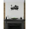 Wrought Iron Ship-Shaped Wall Decor Nautical Theme Home Hanging Art Handmade Metal Craft Black Finish 1 Piece