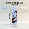 1PC Vintage Flying Witch Broom Hat Print 750ml Color Plastic Sports Water Bottle Leakproof Flip Straw Lid Suitable for Sports Office Home Use