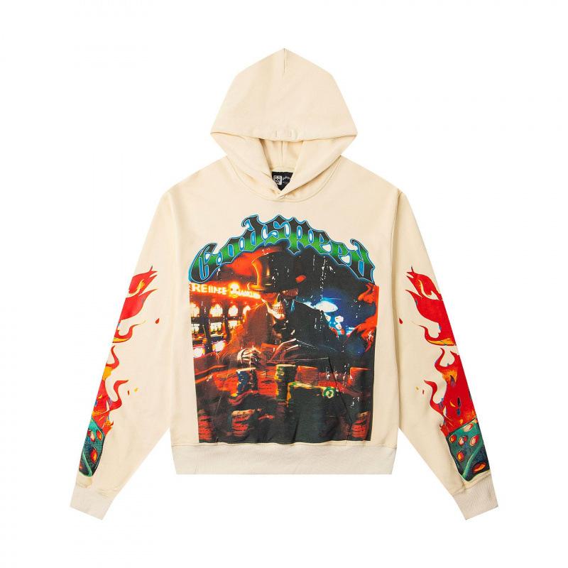 odspeedss autumn and winter new direct injection printing wash water retro pure cotton hip hop beauty trend hoodie sweater