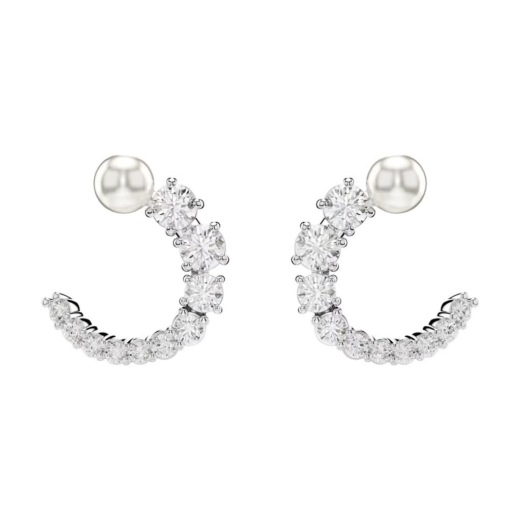 Swarovski Matrix Open-Set Imitation Crystal Cubic Zirconia Earrings Women earrings White 5692260