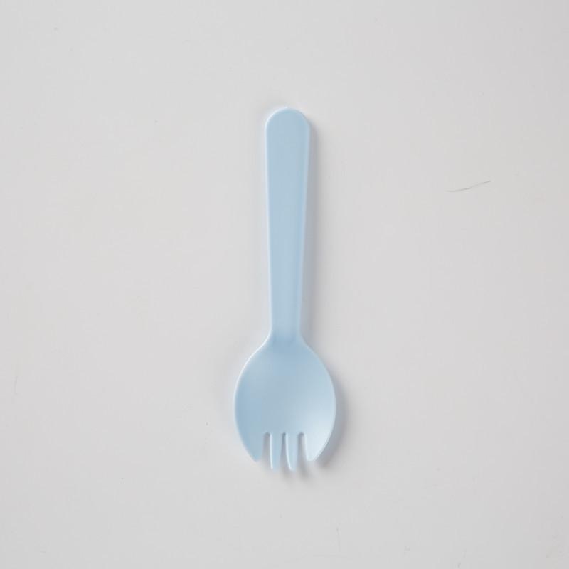 Colorful Dual-Purpose Disposable Plastic Spoons and Forks (100 Individually Packaged Pieces)