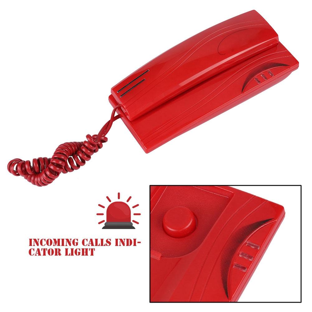 Mini Wall Mounted Landline Wired Home Office Fixed Telephone No Battery