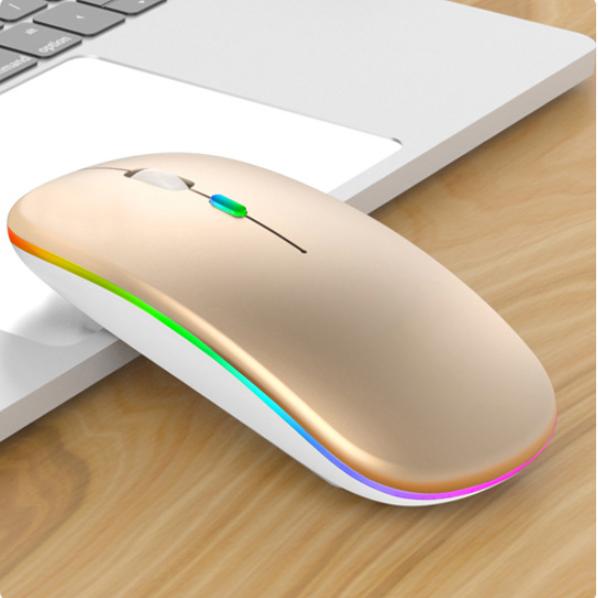 Suitable for Laptop Bluetooth Wireless with USB Charging RGB Mouse BT5.2 Macbook Gaming Mouse 2.4GHz 1600DPI