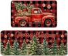 1/2Pcs Christmas Holiday Kitchen Floor Mat Home Decor Bedroom Balcony Long Carpet Festive Atmosphere Welcome Door Mat