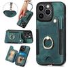 Anti-theft Wallet Finger Ring Holder Magnetic Flip Leather Case For iPhone 15 14Plus 13 12 11Pro XSMax /Samsung S23 S22 S21 S20 Ultra Plus A14 A54 A53
