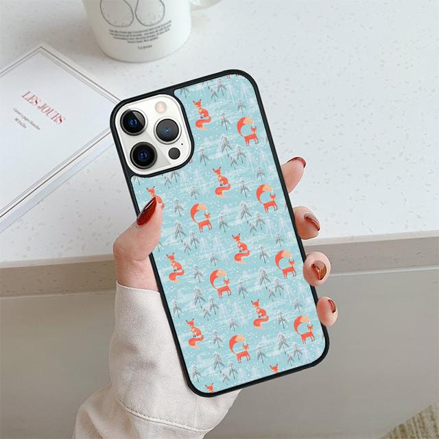 Fox Animal Pattern Phone Case For iPhone 17 Air 14 15 16 13 12 Cover For Apple 14 15 16 Pro Max Plus Coque