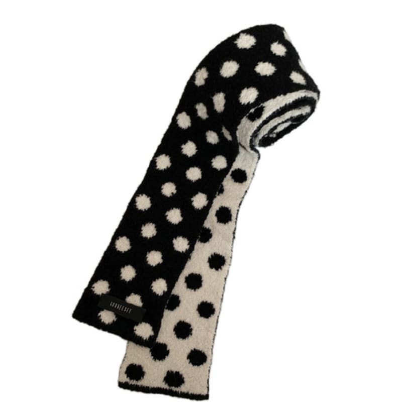 

COOKEESEE DOT двухцветный шарф (Слоновая кость/Черный) Ivory Black