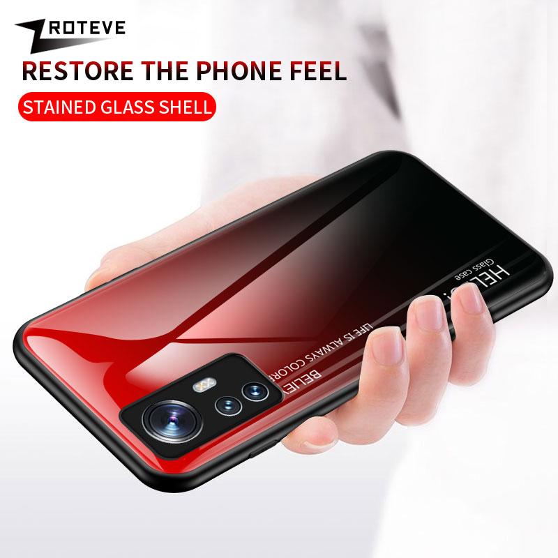 Mi12 Case Gradient Tempered Glass Cover For Xiaomi Mi 13 12 12X 12S Ultra 11 11T 12T Pro Xiomi Mi12 Mi13 Mi11 Lite Cases