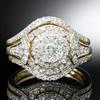 Imitation Moissanite Ring for Women New Three-piece Set, a Niche and Luxurious European and American Style