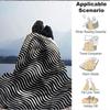 1pc Zigzag Mona Lisa Pattern Blanket Soft All Season Throw with Vibrant Design, Perfect for Home, Travel, and Gifts, Ideal for Naps and Camping