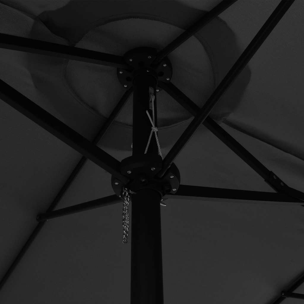 Double Sun Umbrella with Aluminum Pole 460 X 270 Cm Anthracite