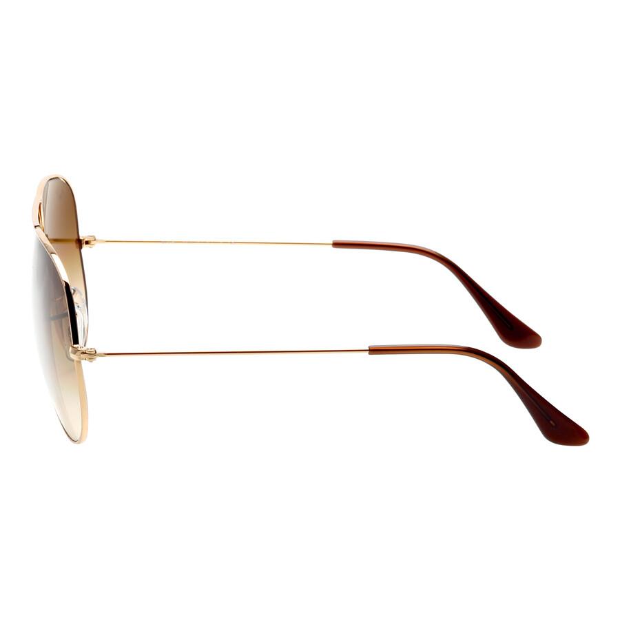 Ray Ban Aviator Gradient Light Brown Pilot Unisex Sunglasses Rb3025 001 51 62