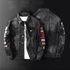 Herren Europäischer Stil Retro Bestickte Zerrissene Jeansjacke