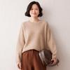 Lekasha Women's Thickened Cashmere Round Neck Sweater - Autumn/Winter Loose Knit Pullover.