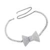 Romantic Water Diamond Choker Necklace With Butterfly Bow Design For Party Wear Women